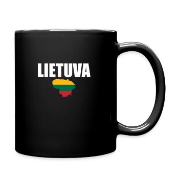Lietuva Map Lithuania Lithuanian Flag Lithuanians - Full Colour Mug - black - Right