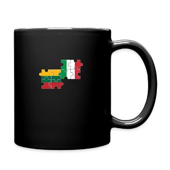 Lithuania Italy Flag Italian Lithuanian - Full Colour Mug - black - Right