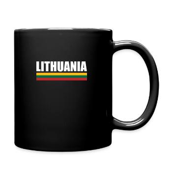 Lithuania Lithuania Lithuanian flag Lithuanian - Full Colour Mug - black - Right