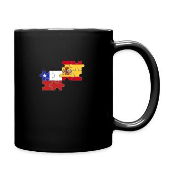 Chile Spain Flag Spanish Chilean - Full Colour Mug - black - Right