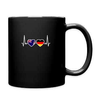 Drapeau Heartbeat Allemagne des îles Caïmans - Mug uni - noir - Droite