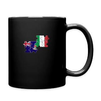 Îles Caïmans Italie Drapeau Vintage Italien - Mug uni - noir - Droite