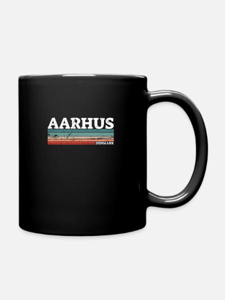 Aarhus Denmark Vintage Dänische Retro Däne - Tasse einfarbig - Schwarz