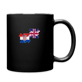 Kroatien UK Flagge Britisch Kroatisch - Tasse einfarbig - Schwarz - Rechts