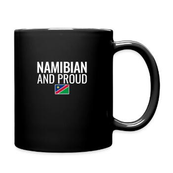 Namibian And Proud Namibia Namibische Flagge - Tasse einfarbig - Schwarz - Rechts