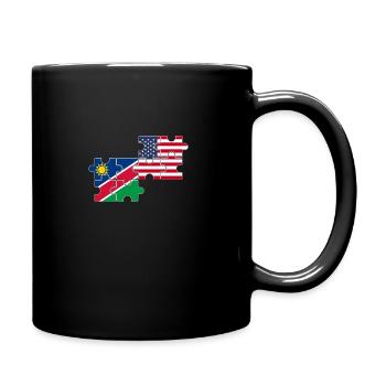 Namibia USA Flagge Amerikanisch Namibisch - Tasse einfarbig - Schwarz - Rechts