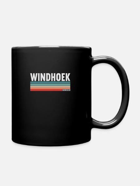 Windhoek Namibia Retro Namibische Namibier - Tasse einfarbig - Schwarz