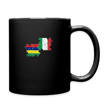 Mauritius Italy Vintage Flag Mauritian - Full Colour Mug - black - Right