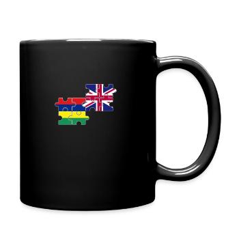 Mauritius UK Flag British Mauritian - Full Colour Mug - black - Right