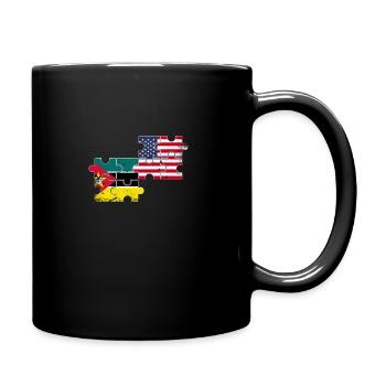 Mozambique USA Vintage Flag Mozambican - Full Colour Mug - black - Right