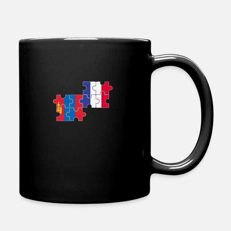 Mongolie France Drapeau Français Mongol - Mug uni - noir