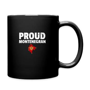 Proud Montenegran Vintage Karte Montenegro Flagge - Tasse einfarbig - Schwarz - Rechts