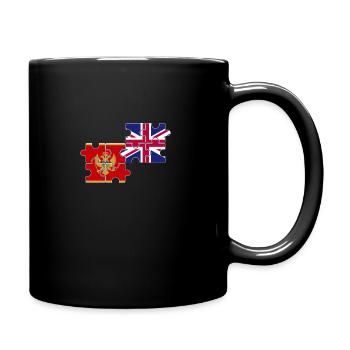 Montenegro UK Flag British Montenegrin - Full Colour Mug - black - Right