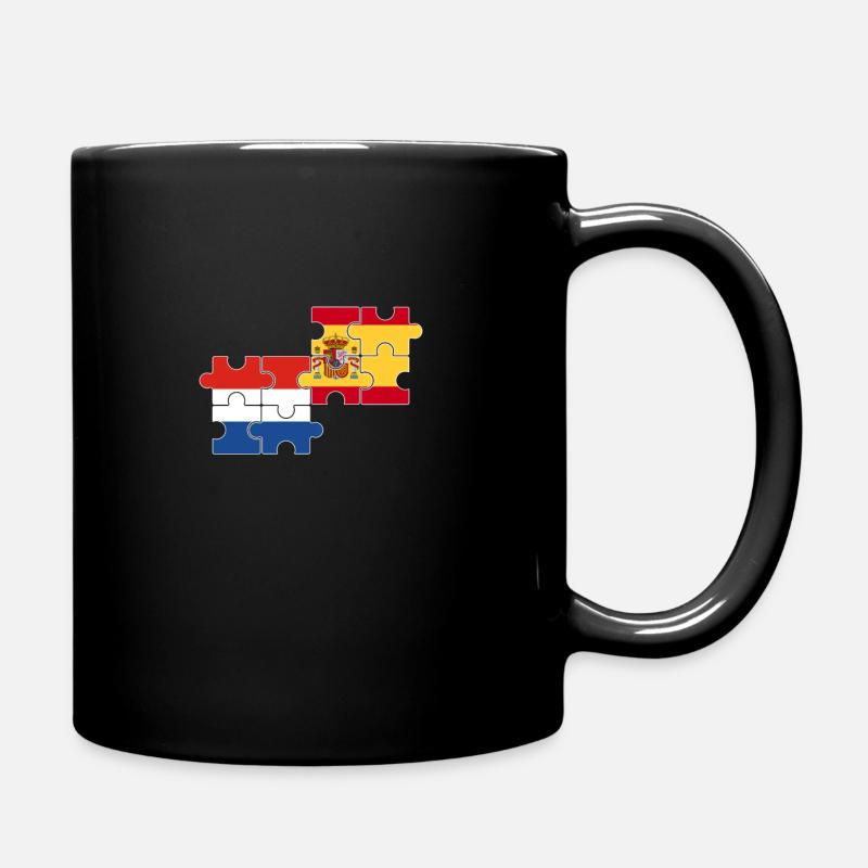Pays-Bas Espagne Drapeau néerlandais - Mug uni - noir