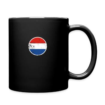 Netherlands Vintage Dutch Flag - Full Colour Mug - black - Right