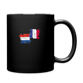 Pays-Bas France Vintage Flag Néerlandais - Mug uni - noir - Droite