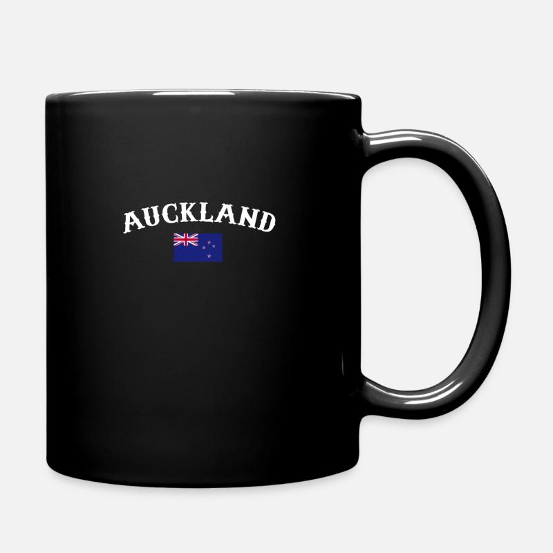 Auckland Neuseeland Neuseeländische Flagge - Tasse einfarbig - Schwarz