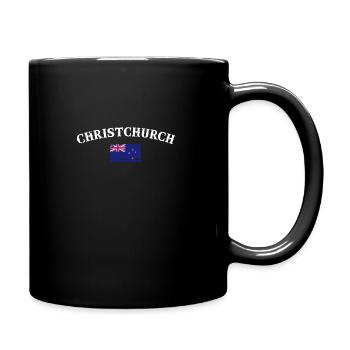 Christchurch Vintage Flagge Neuseeländisch - Tasse einfarbig - Schwarz - Rechts