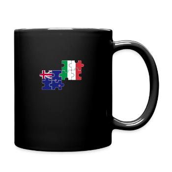 New Zealand Italy Flag New Zealand - Full Colour Mug - black - Right