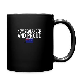 Drapeau néo-zélandais et fier Nouvelle-Zélande - Mug uni - noir - Droite