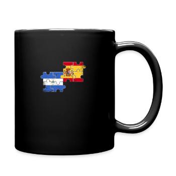 Nicaragua Espagne Drapeau Vintage Nicaraguayens - Mug uni - noir - Droite