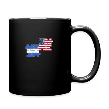 Nicaragua USA Drapeau américain Nicaragua - Mug uni - noir - Droite