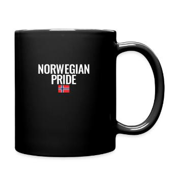 Fierté norvégienne Drapeau norvégien - Mug uni - noir - Droite