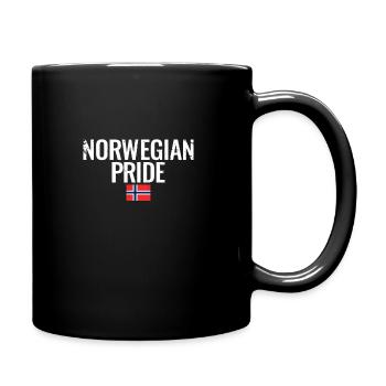 Norwegian Pride Vintage Norvège Drapeau norvégien - Mug uni - noir - Droite