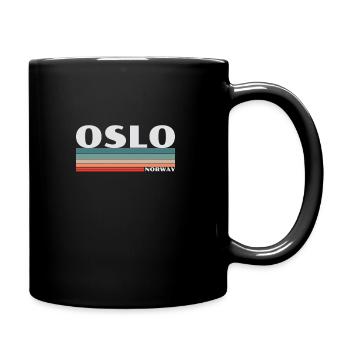 Oslo Norvège Rétro Norvège Norvégien Norvégien - Mug uni - noir - Droite