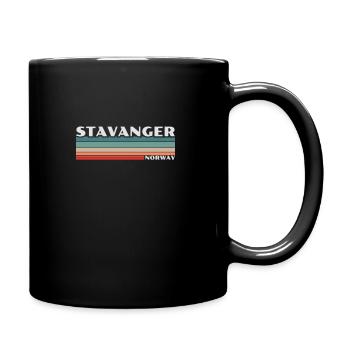 Stavanger, Norvège, Retro, Norvège, Norvégien - Mug uni - noir - Droite