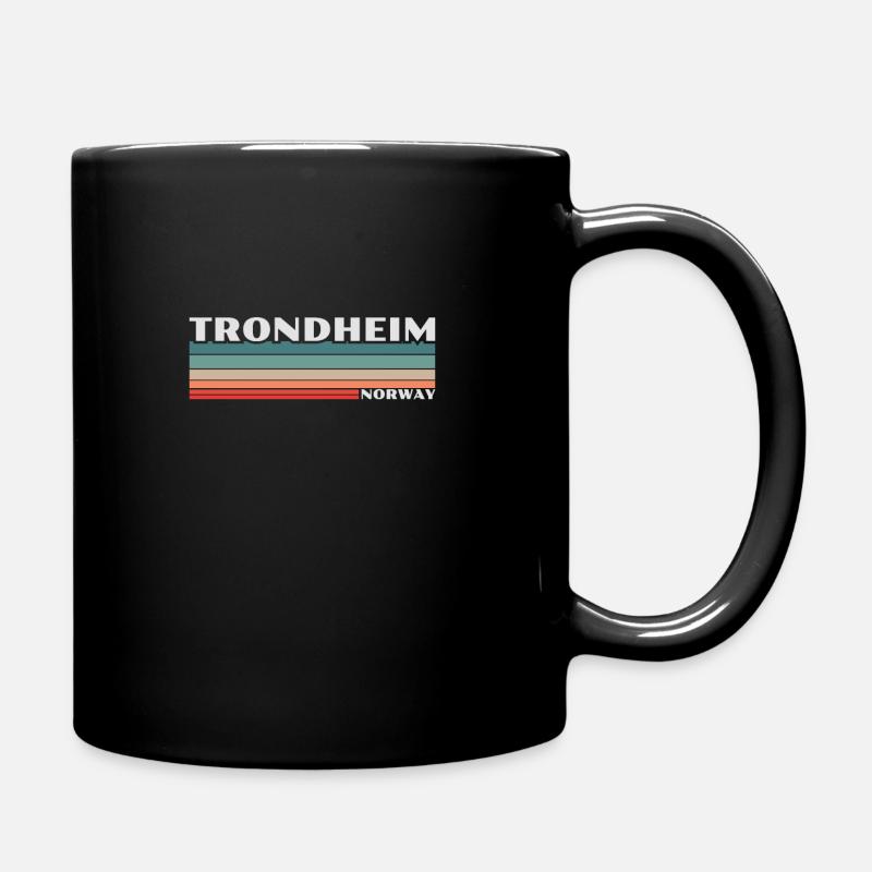 Trondheim Norway Retro Norwegen Norweger - Tasse einfarbig - Schwarz
