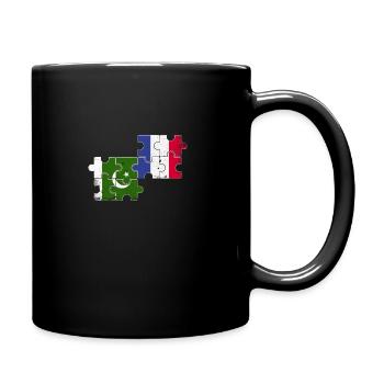 Pakistan France Vintage Flag Pakistani - Full Colour Mug - black - Right
