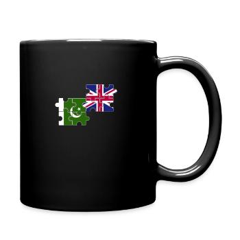 Pakistan UK Flag British Pakistani - Full Colour Mug - black - Right