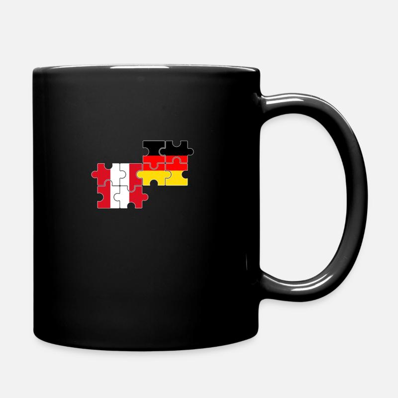 Peru Deutschland Flagge Deutsch Peruaner - Tasse einfarbig - Schwarz