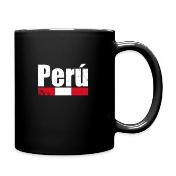 Perú Vintage Peru Peruanische Flagge Peruaner - Tasse einfarbig - Schwarz - Rechts