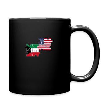 Kuwait USA Flagge Amerikanisch Kuwaitisch - Tasse einfarbig - Schwarz - Rechts
