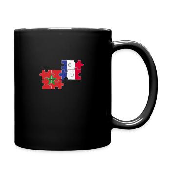 Maroc France Drapeau Français Marocains - Mug uni - noir - Droite