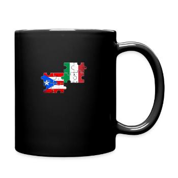 Porto Rico Italie Vintage drapeau portoricain - Mug uni - noir - Droite
