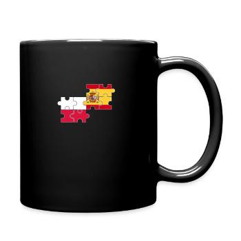 Pologne Espagne Drapeau Espagnol Polonais - Mug uni - noir - Droite