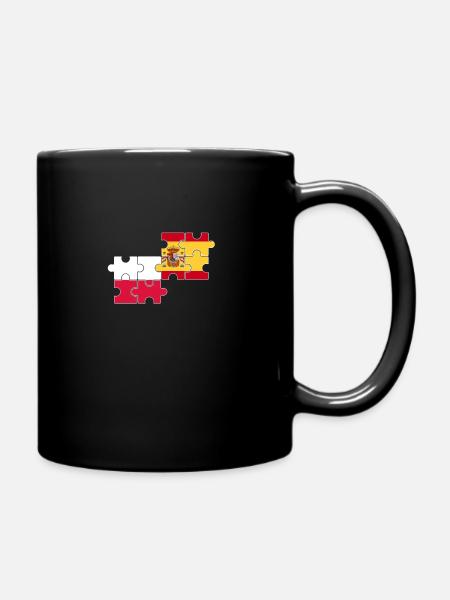 Pologne Espagne Drapeau Espagnol Polonais - Mug uni - noir