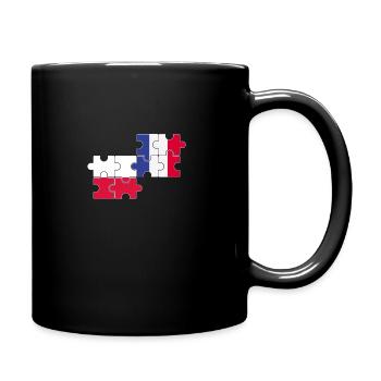Pologne France Drapeau Français Polonais - Mug uni - noir - Droite