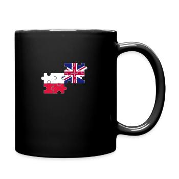 Pologne Grande-Bretagne Royaume-Uni Drapeau Britannique Polonais - Mug uni - noir - Droite