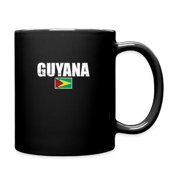 Guyane Vintage Guyanais drapeau guyanais - Mug uni - noir - Droite