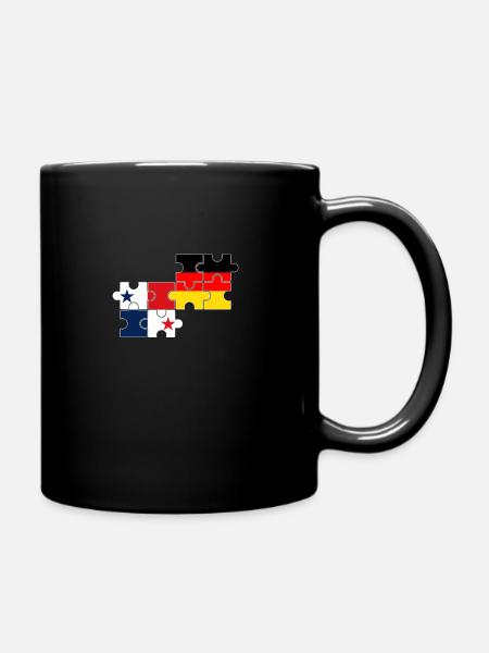 Panama Deutschland Flagge Deutsch Panamaer - Tasse einfarbig - Schwarz