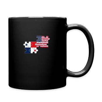Panama USA Drapeau Américain Panaméen - Mug uni - noir - Droite