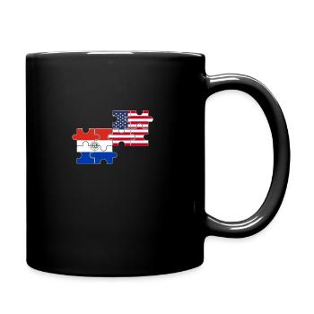 Paraguay USA Flag American Paraguayan - Full Colour Mug - black - Right