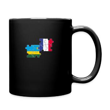 Ruanda Frankreich Flagge Franzose Ruandese - Tasse einfarbig - Schwarz - Rechts