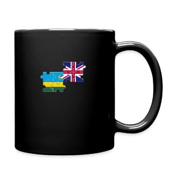 Ruanda UK Flagge Britisch Ruandisch - Tasse einfarbig - Schwarz - Rechts