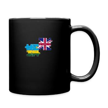 Ruanda UK Vintage Flagge Britisch Ruandisch - Tasse einfarbig - Schwarz - Rechts