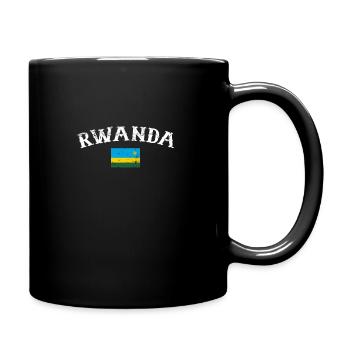 Rwanda Vintage Ruandische Flagge Ruandese - Tasse einfarbig - Schwarz - Rechts